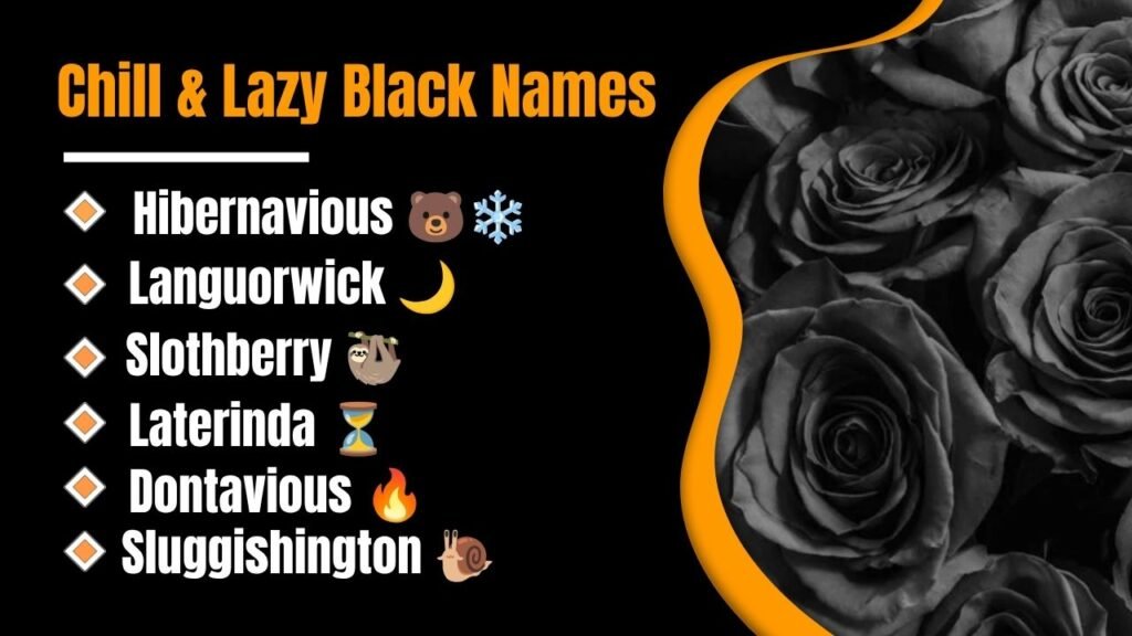 Chill & Lazy Black Names for Relaxed Vibes