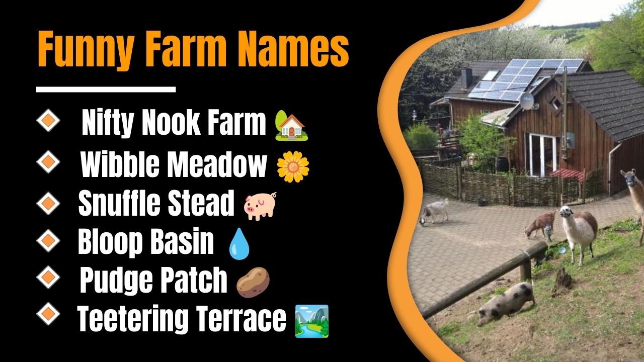 1200+ Funny Farm Names: That Will Make Everyone Laugh With Brilliant Creative and Surprisingly Clever Ideas!