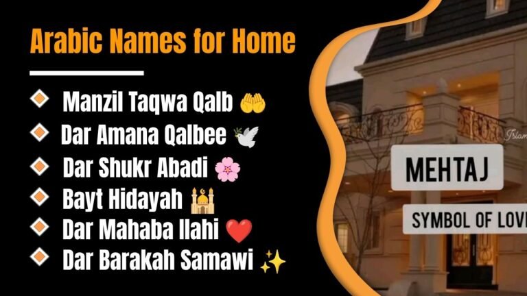 1499+ Unique Arabic Names for Home: That Will Instantly Transform Your House Into a Beautiful Islamic Paradise in 2026!