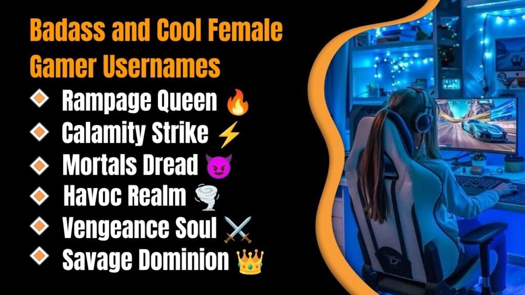Badass and Cool Female Gamer Usernames