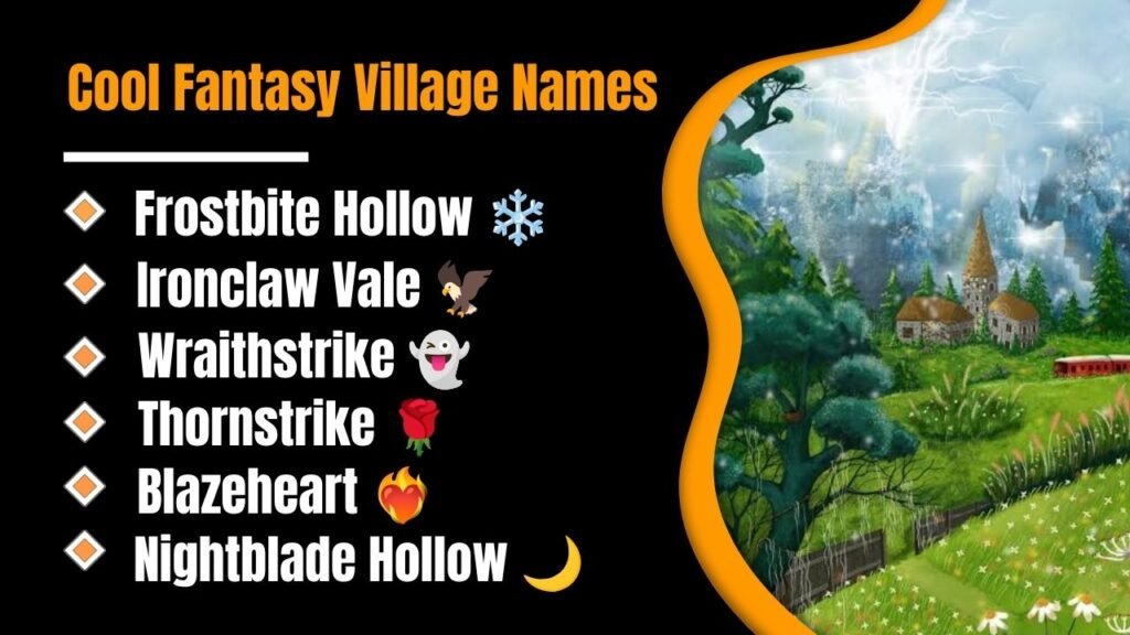 Cool Fantasy Village Names