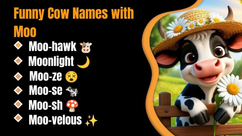 Funny Cow Names with Moo