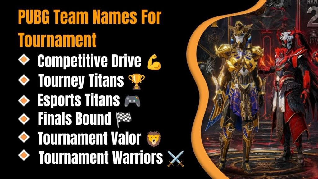 PUBG Team Names For Tournament