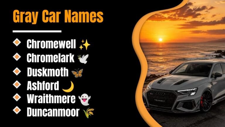 700+ Gray Car Names: Powerful, Funny, Cool, and Unique Ideas That Will Instantly Make Your Ride Stand Out